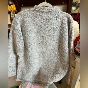 Sherpa cowl neck sweater